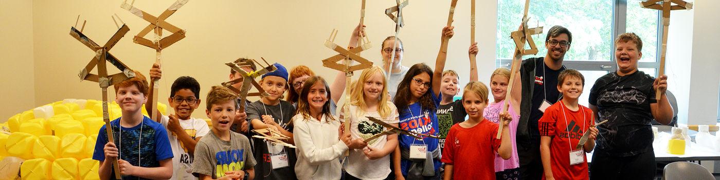 Students in Penn State Altoona's Kids' College pose for a photo in summer 2019